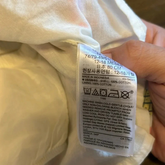 Gap Baby Girl Dress Cotton Fruits Fun Tropical 12-18 months Strawberry Pineapple - Picture 7 of 7